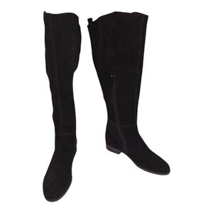 Matisse‎ SCARLET Black Suede Leather TALL Boots Size 6.5 WIDE CALF